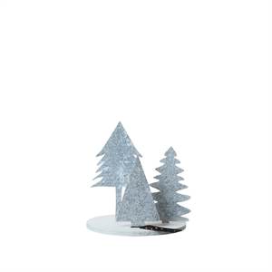 Juletræer på træplade hvid fra Lübec Living OOhh - Tinashjem